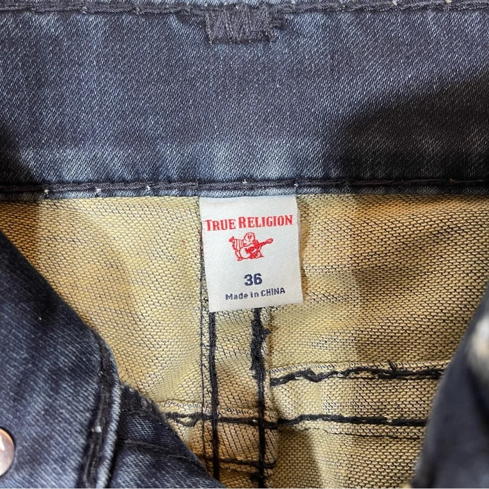 True Religion Ricky Relaxed Straight Dark Wash Jeans 36
